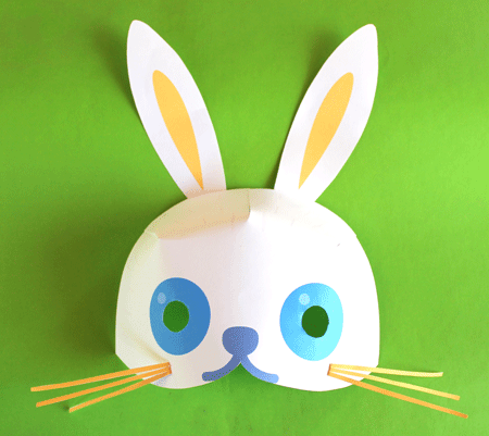 Easter bunny mask pattern template- Printable Easter crafts