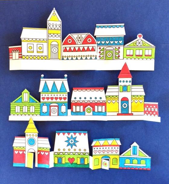 How to make a paper crafts village. Get crafty • Happythought