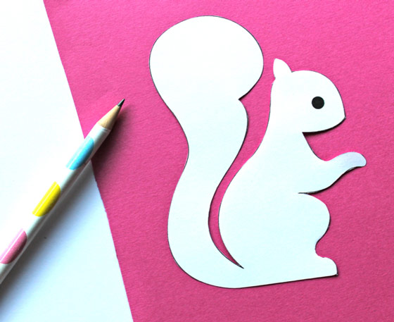 Easy make paper craft cut out squirrel!