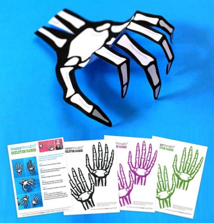 Skeleton hand template + tutorial. Get crafty today • Happythought