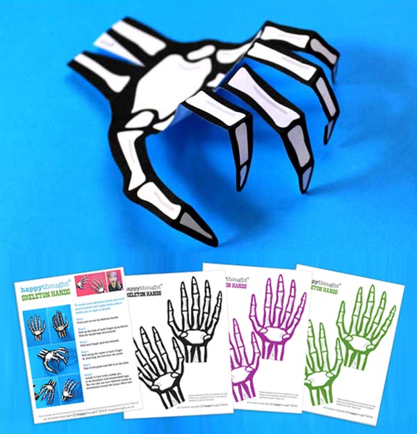 Skeleton Hand Template Perfect For Halloween Or Dressing Up For Parties