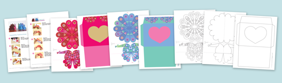 Printables, cutouts and patterns - pretty paper peacocks coloring pages!