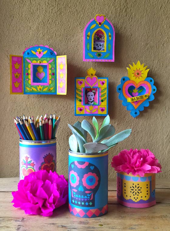 Printable box frame templates: Day of the Dead nicho craft activity!