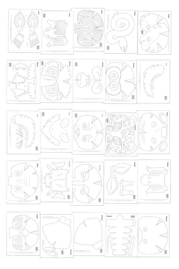 Printable color in mask templates - Make your own DIY maks