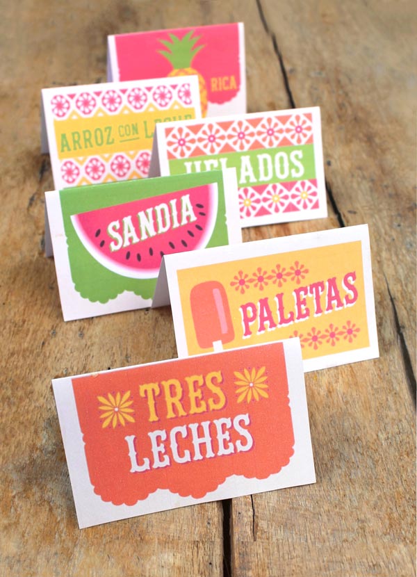 99 printable food and drink ideas for a Mexican themed event