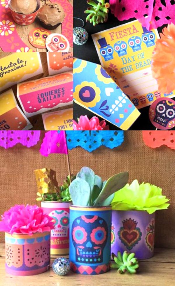 Dia de los Muertos printables. 23 cool DIY ideas + templates!