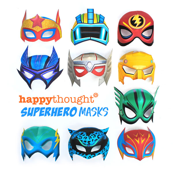 superhero mask coloring page