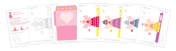 Valentines Day craft: Printable Valentines Day templates and patterns