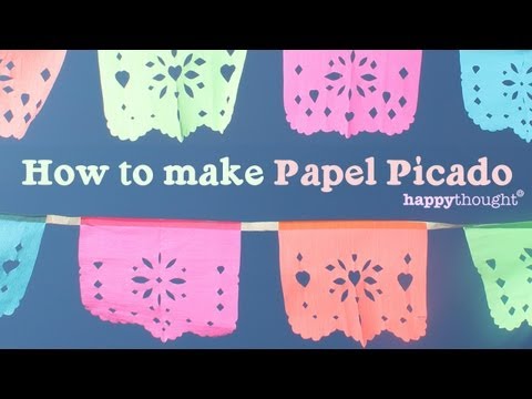 Easy DIY papel picado templates: Printable craft ideas for Day of the Dead.