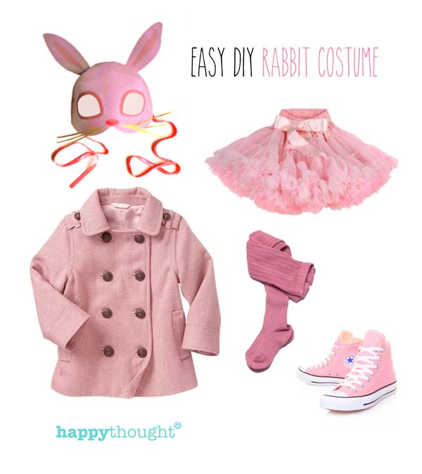 Easy and fun rabbit costume mask and outfit ideas
