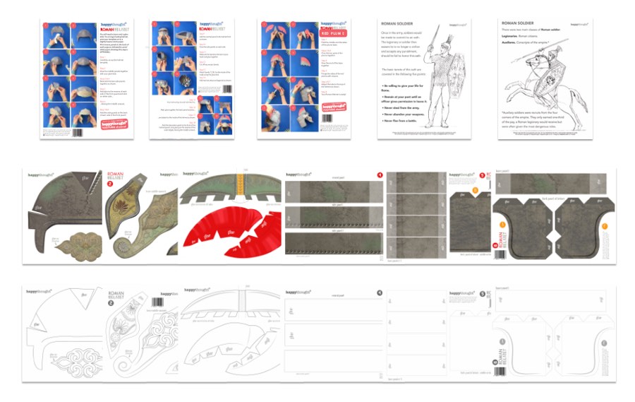 Roman legionary helmet template to make at home