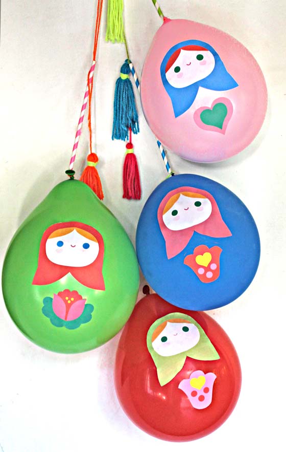 Cute balloon stickers for your party decorations!