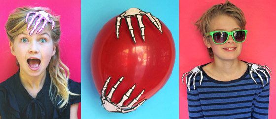 Halloween costume accessories: Paper skeleton hand template ideas!