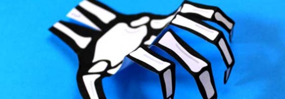 Paper skeleton hand costume ideas