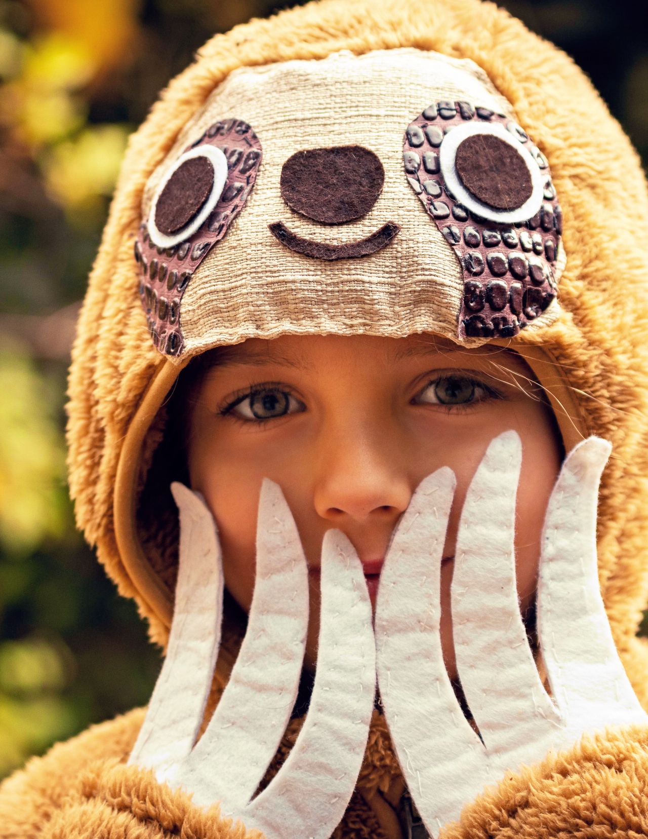 Make a sloth craft hoodie! Easy steps and instructions in the book!