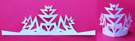 Paper craft - Snowflake crowns craft headpiece - Happythought Holiday craft activity pack!