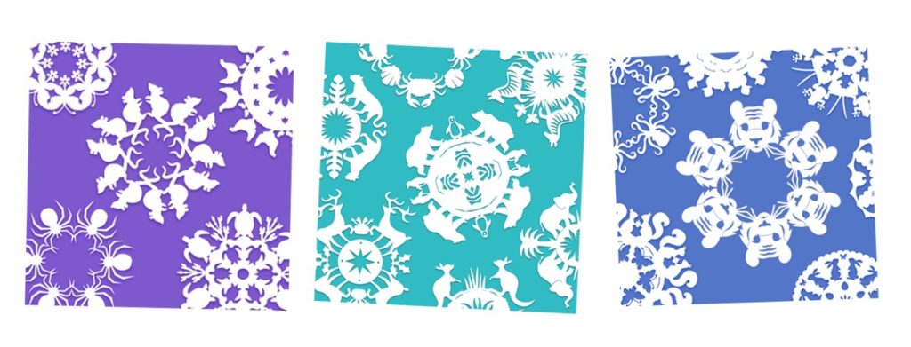 snowflake-mouse tiger polar bear templates