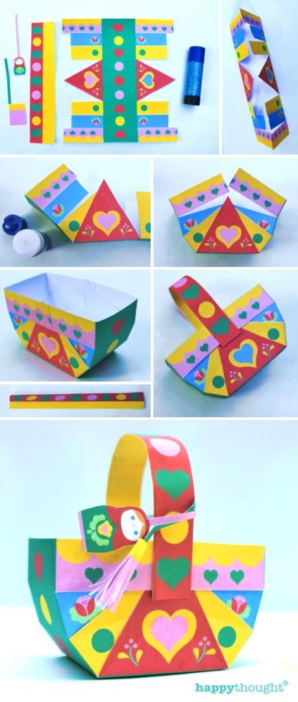 How to make a paper basket instructions and template!