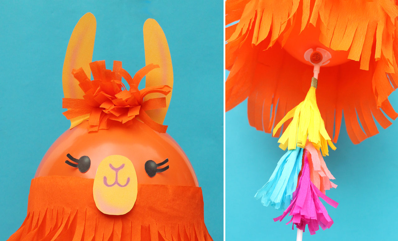 Step-by-step instructions on making llama balloons