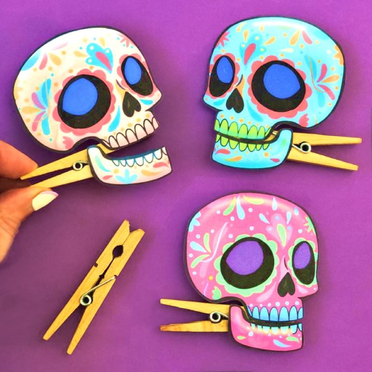 Laughing calaveras craft template. Get crafty • Happythought