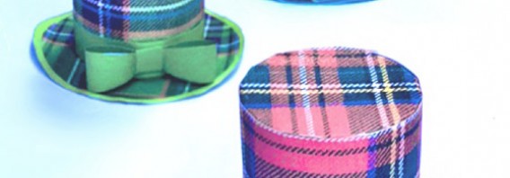 Easy to make mini tartan top hats