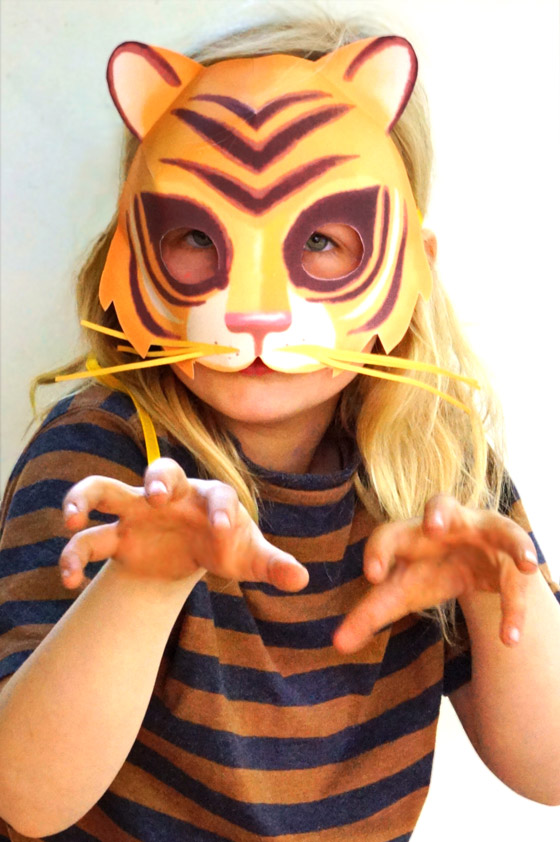 Printable tiger mask: Tiger mask printable templates, patterns and cutouts!