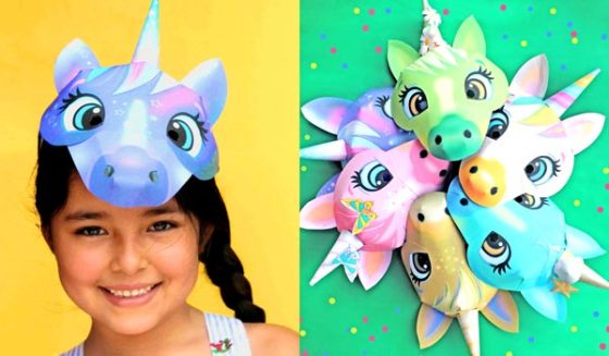 Printable Unicorn masks. Be a cute Unicorn in no time • Happythought