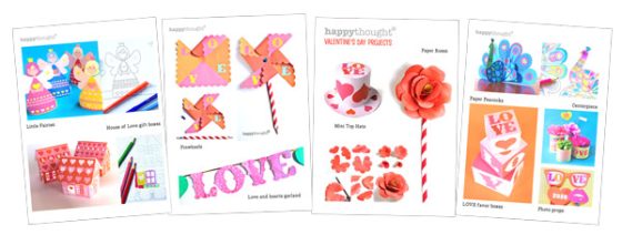 Lots of craft art project ideas and templates foe a Valentines Day gift