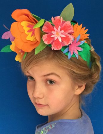 Paper flower crown for Cinco de Mayo. Be crafty • Happythought