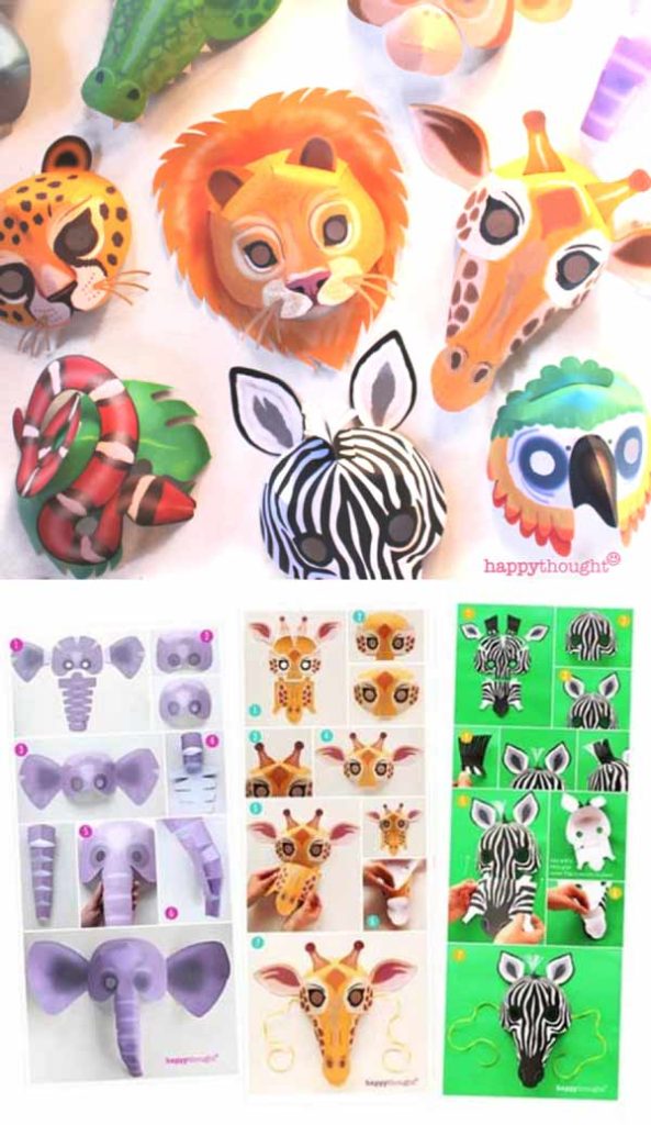 Wild animal mask printable mask templates craft activity